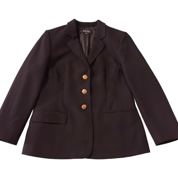 Kasper 3-Button Blazer Suit Black Size 14P - Picture 1 of 15